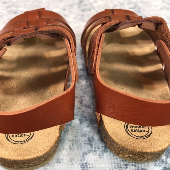 Wonder Nation Boys (Toddler) 6M Lt. Brown Velcro Sandals☀️Brand NEW Condition☀️ - Picture 4 of 9